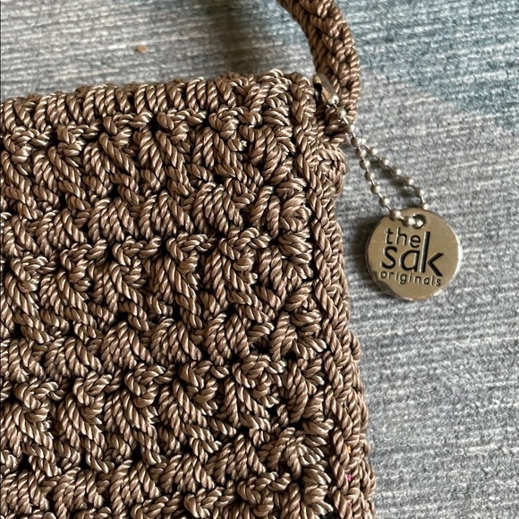 The Sak Elegant Brown Crochet Crossbody Bag - Picture 3 of 9